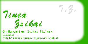 timea zsikai business card